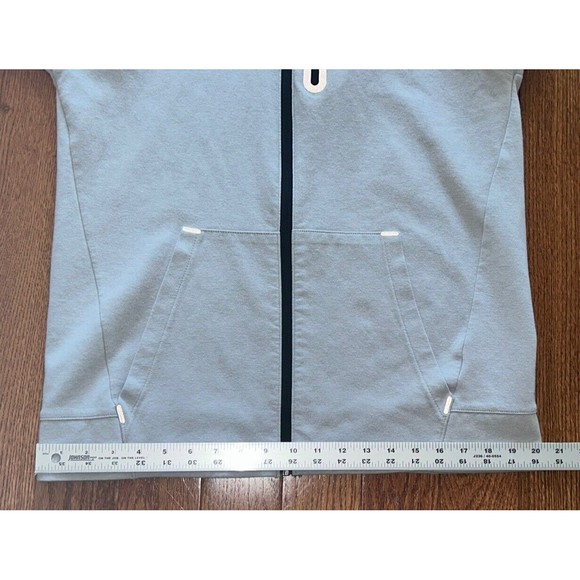 Old Navy Men's Gray Full Ziplong Sleeve Light Jacket Cotton Fleece Size Medium - Picture 8 of 10